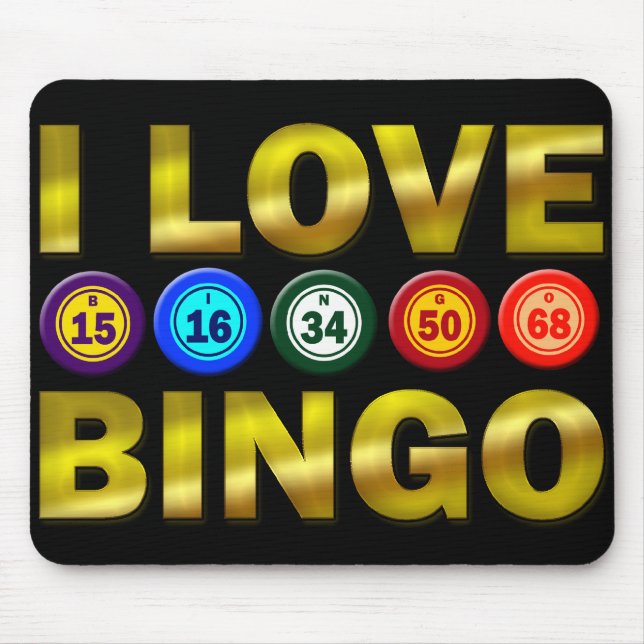 I LOVE BINGO MOUSE PAD (Front)