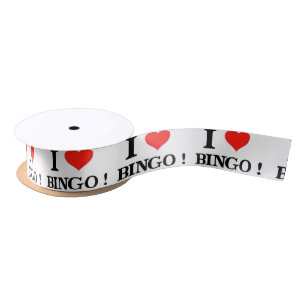 I_Love Bingo Satin Ribbon