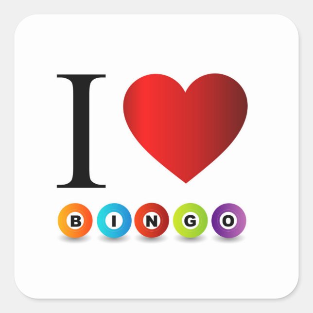 I love bingo square sticker (Front)