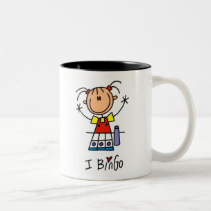 I Love Bingo Two-Tone Coffee Mug