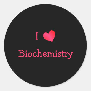 I Love Biochemistry Classic Round Sticker