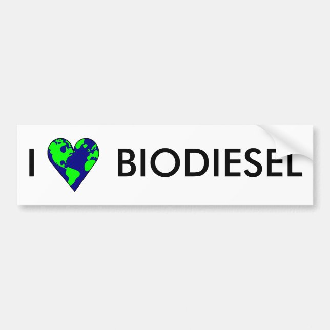 I LOVE BIODIESEL BUMPER STICKER (Front)