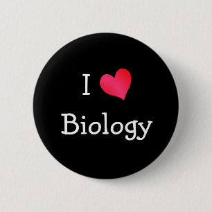I Love Biology 6 Cm Round Badge