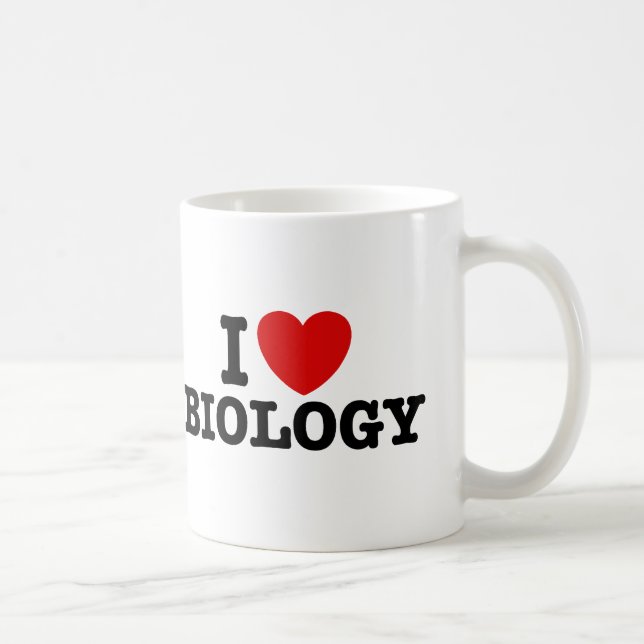 I Love Biology Coffee Mug (Right)