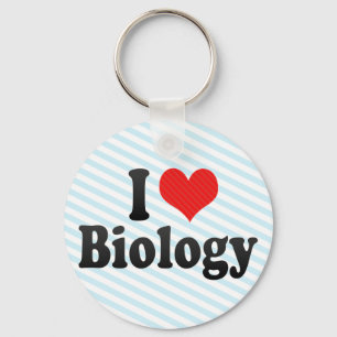 I Love Biology Key Ring