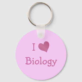 I Love Biology Key Ring