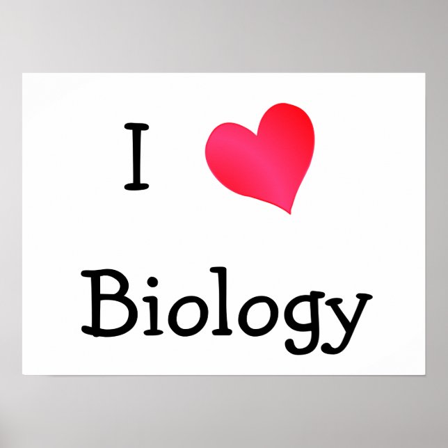 I Love Biology Poster (Front)
