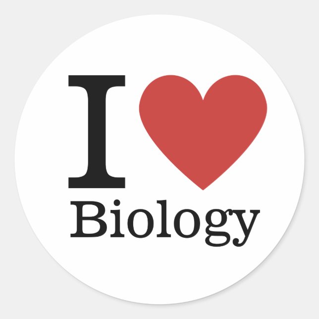 I ❤️ Love Biology STICKER (Front)