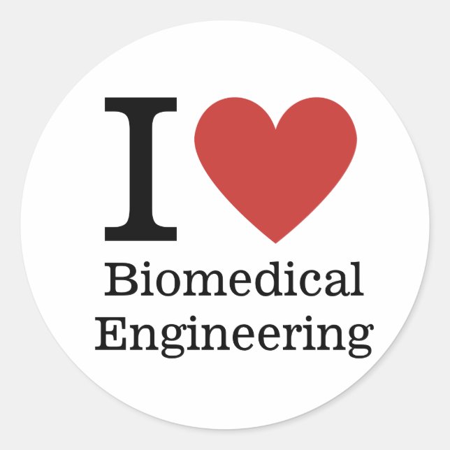 I ❤️ Love Biomedical Engineering STICKER (Front)