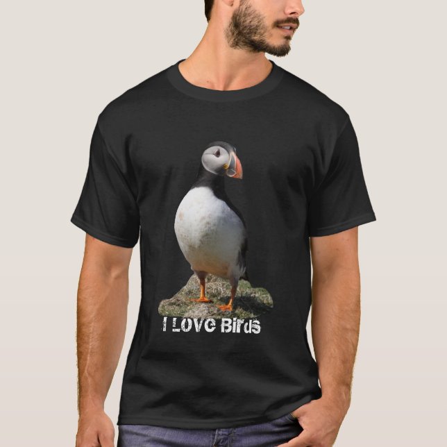 I Love Birds Puffin Shirt (Front)