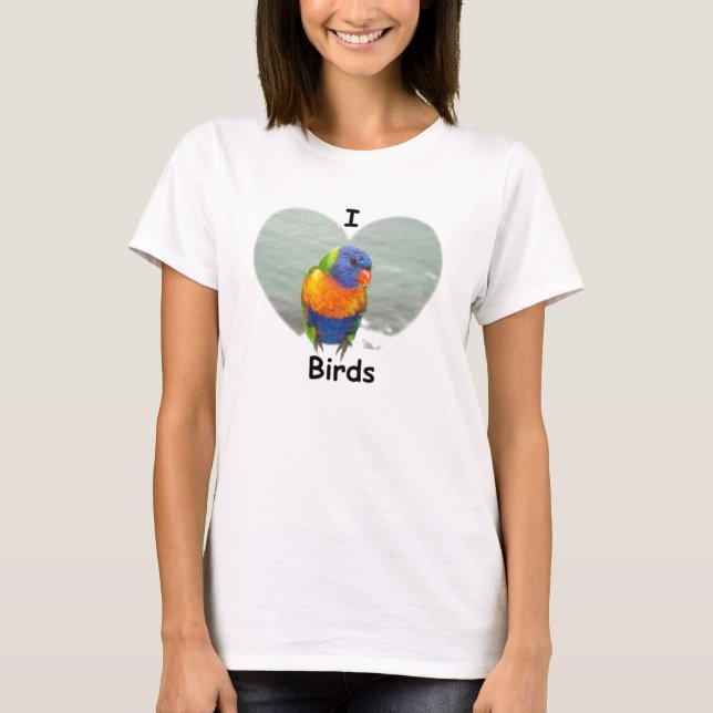 I LOVE BIRDS T-Shirt (Front)
