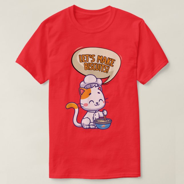 I Love Biscuits Baking Biscuits  1960 T-Shirt (Design Front)