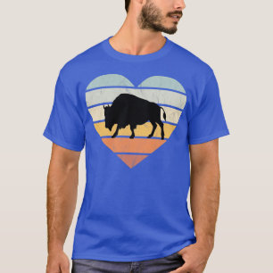 I Love Bison Retro Heart North America T-Shirt