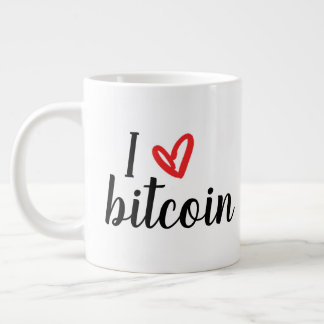 I love bitcoin large coffee mug