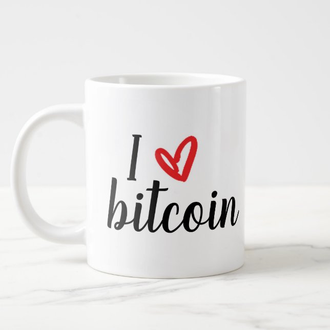 I love bitcoin large coffee mug (Left)