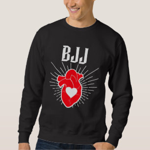 I Love BJJ Heart Jiu Jitsu Muay Thai MMA Wrestling Sweatshirt