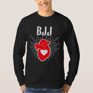 I Love BJJ Heart Jiu Jitsu Muay Thai MMA Wrestling T-Shirt