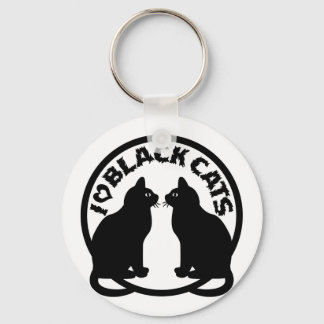 I LOVE BLACK CATS KEY RING