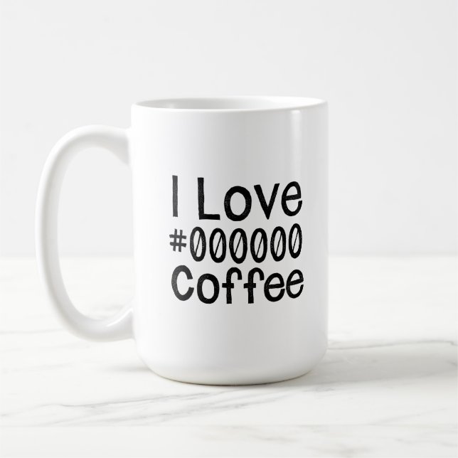 I love black coffee coffee mug (Left)