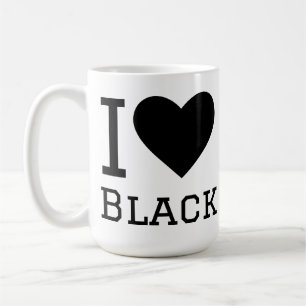 I love black coffee mug