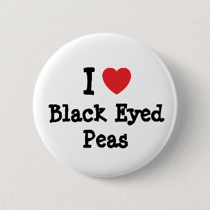 I love Black Eyed Peas heart T-Shirt 6 Cm Round Badge
