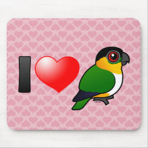 I Love Black-headed Parrots Mouse Pad