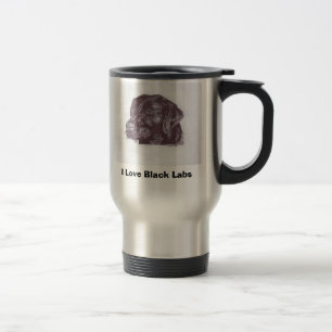 I love black labs travel coffee mug