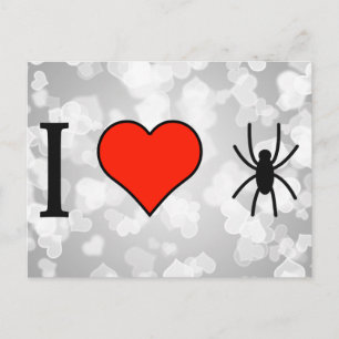 I Love Black Spiders Postcard