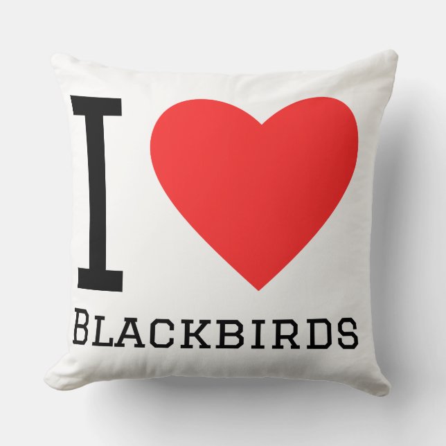 I love blackbirds cushion (Front)