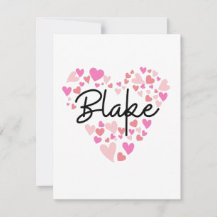 I love Blake - hearts for Blake Thank You Card