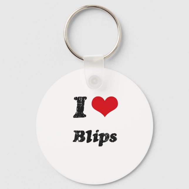 I Love BLIPS Key Ring (Front)
