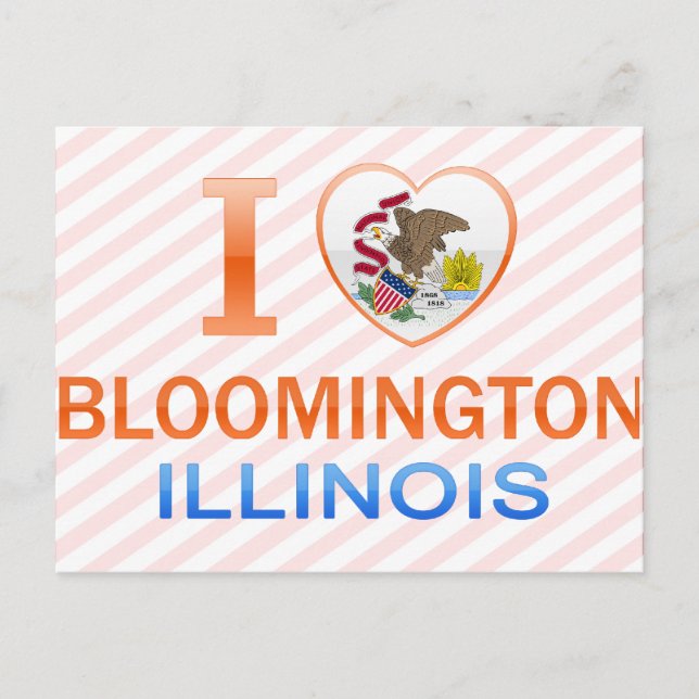 I Love Bloomington, IL Postcard (Front)