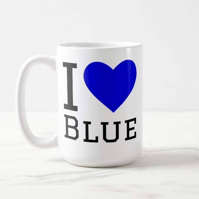 I love blue coffee mug (Left)