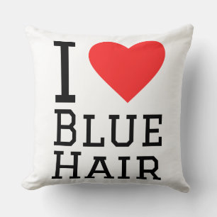 I love blue hair cushion