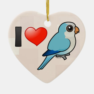 I Love Blue Quakers Ceramic Tree Decoration