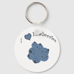 I love blueberries key ring