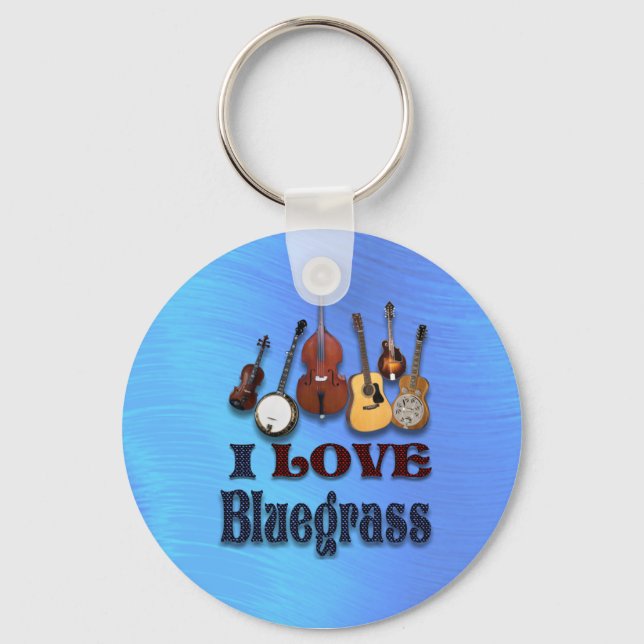 I LOVE BLUEGRASS-KEYCHAIN KEY RING (Front)