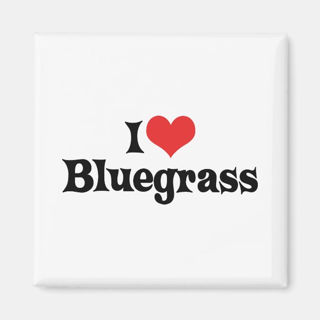 I Love Bluegrass Music Magnet (Front)