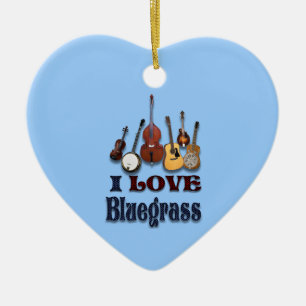 I LOVE BLUEGRASS ORNAMENT