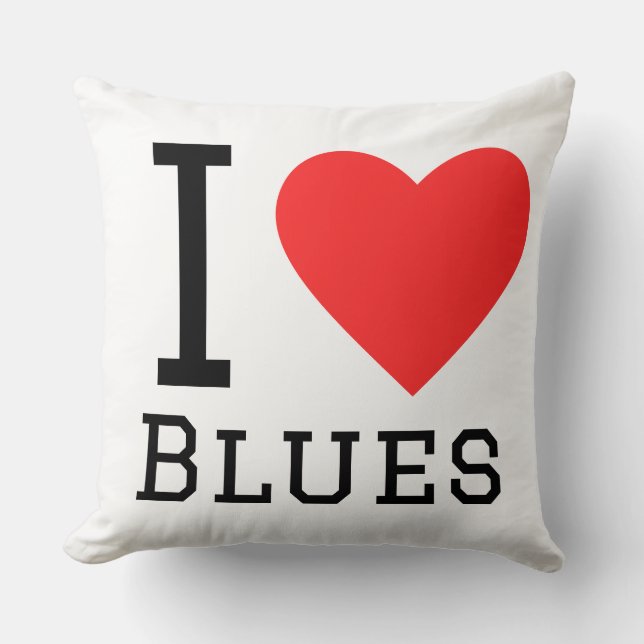 I love blues cushion (Front)