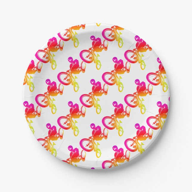 I Love BMX Paper Plate (Front)