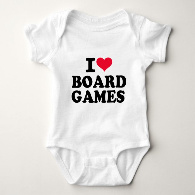I love board games baby bodysuit (Front)