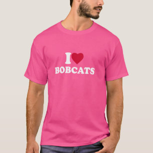 I Love Bobcats I Heart Bobcats Animal Lover T-Shirt