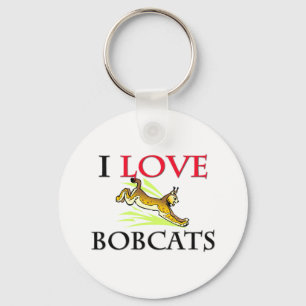 I Love Bobcats Key Ring