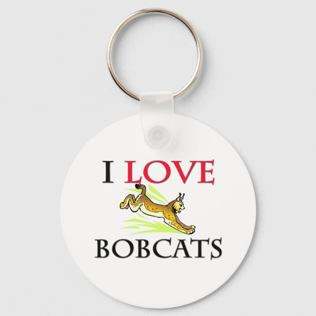 I Love Bobcats Key Ring (Front)