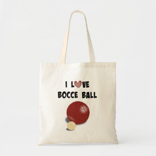 I Love Bocce Ball Tote Bag