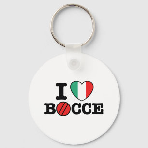 I Love Bocce Key Ring