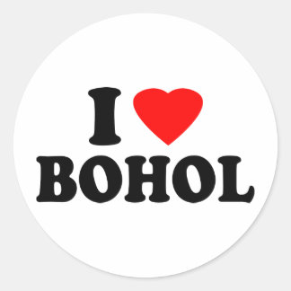 I Love Bohol Classic Round Sticker