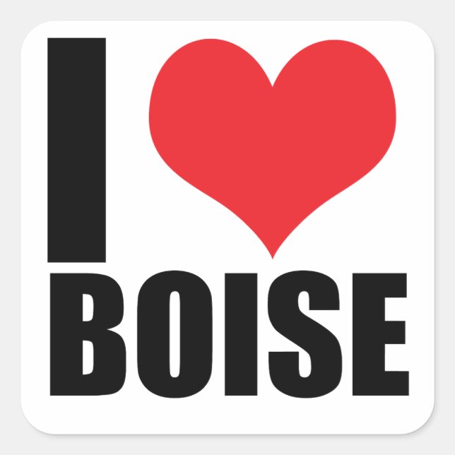 I love Boise Square Sticker (Front)