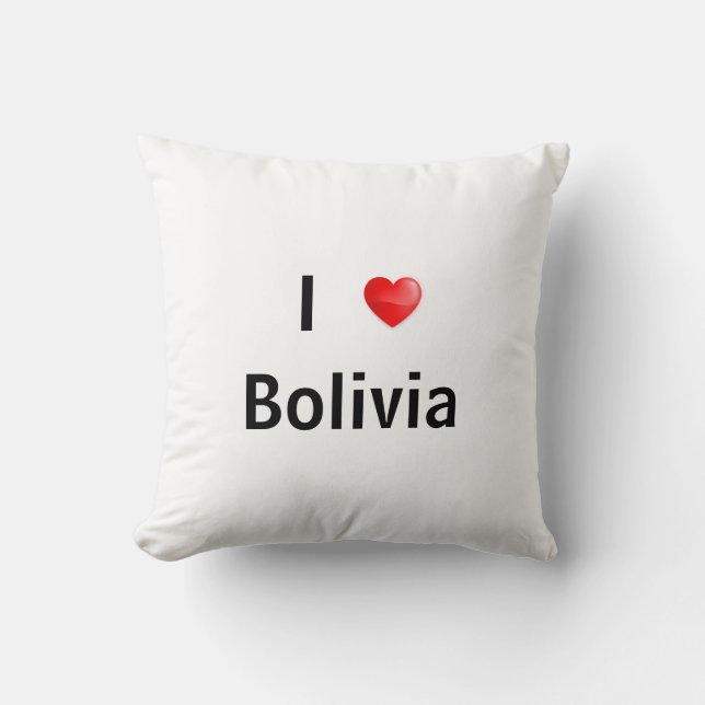 I love Bolivia Cushion (Front)